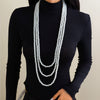 Wholesale Necklace Imitation Pearl Stacking Style Geometric Handmade For Women