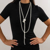Wholesale Necklace Imitation Pearl Stacking Style Geometric Handmade For Women