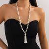 Wholesale Necklace Imitation Pearl Stacking Style Geometric Handmade For Women