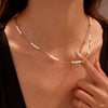 Wholesale Necklace Imitation Pearl Stainless Steel Geometric Electroplating Women's