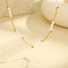 Wholesale Necklace Imitation Pearl Stainless Steel Geometric Electroplating Women's