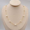 Wholesale Necklace Imitation Pearls Geometric Cross Chain Manual Design