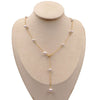 Wholesale Necklace Imitation Pearls Geometric Cross Chain Manual Design