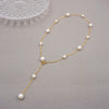 Wholesale Necklace Imitation Pearls Geometric Cross Chain Manual Design
