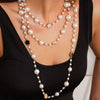Wholesale Necklace Imitation Pearls Geometric Style O Chain Electroplating For Women