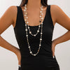 Wholesale Necklace Imitation Pearls Geometric Style O Chain Electroplating For Women