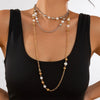 Wholesale Necklace Imitation Pearls Geometric Style O Chain Electroplating For Women