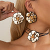 Wholesale Necklace Iron Dripping Oil Flower Retro Electroplating For Women