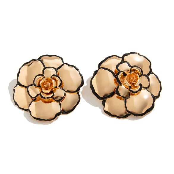 Wholesale Necklace Iron Dripping Oil Flower Retro Electroplating For Women
