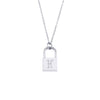 Wholesale Necklace Jewelry Stainless Steel And Titanium Steel Ancient English Letter Lock Pendant Electroplated For Women