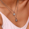 Wholesale Necklace Jewelry Stainless Steel And Titanium Steel Ancient English Letter Lock Pendant Electroplated For Women