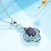 Wholesale Necklace Lace Copper Inlaid Zircon Geometric Style Mixed Gem Inlay For Women
