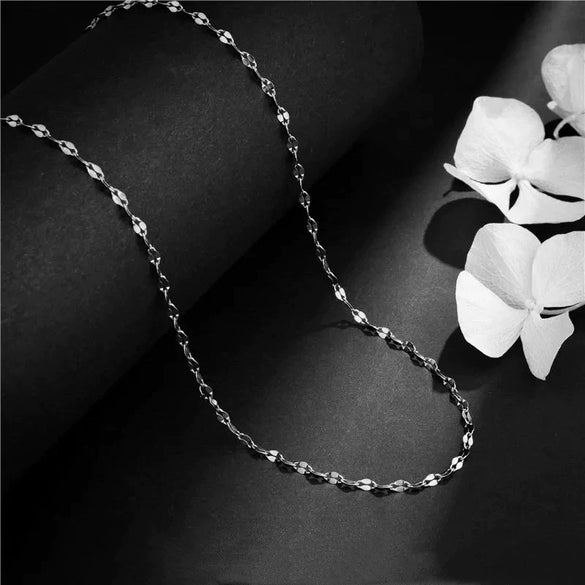 Wholesale Necklace Mixed Material Copper Zircon Inlay Oshaped Chain Box Chain Lip Chain Clip Bead Chain Pearl Chain Plain Chain Allmatch