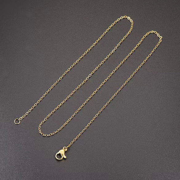 Wholesale Necklace Mixed Material Copper Zircon Inlay Oshaped Chain Box Chain Lip Chain Clip Bead Chain Pearl Chain Plain Chain Allmatch