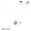 Wholesale Necklace Moissanite 925 Sterling Silver Geometric Set With Diamonds Fishing Line Chain Women's Simple Style