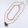 Wholesale Necklace Multilayer Handmade Beaded Chain Animal Zebra Pendant Zinc Alloy Electroplating