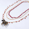 Wholesale Necklace Multilayer Handmade Beaded Chain Animal Zebra Pendant Zinc Alloy Electroplating