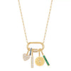 Wholesale Necklace Multipendant Series Pearl Love Cross Stainless Steel Goldplated Geometric O Word Chain