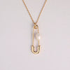 Wholesale Necklace Natural Freshwater Pearl Copper Goldplated Oshaped Chain Geometric Vintage Style