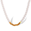 Wholesale Necklace Natural Freshwater Pearl 316L Stainless Steel Electroplating Retro Literature And Art Style For Women