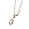 Wholesale Necklace Natural Pearl Copper Geometric Electroplating For Women