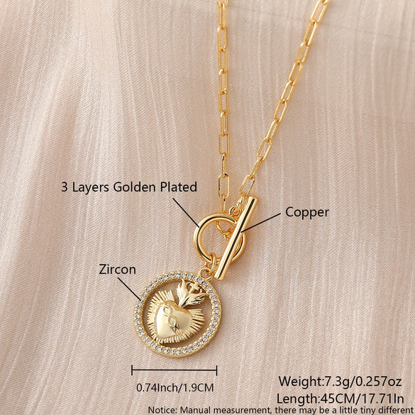 Wholesale Necklace Natural Pearl Copper Geometric Electroplating For Women