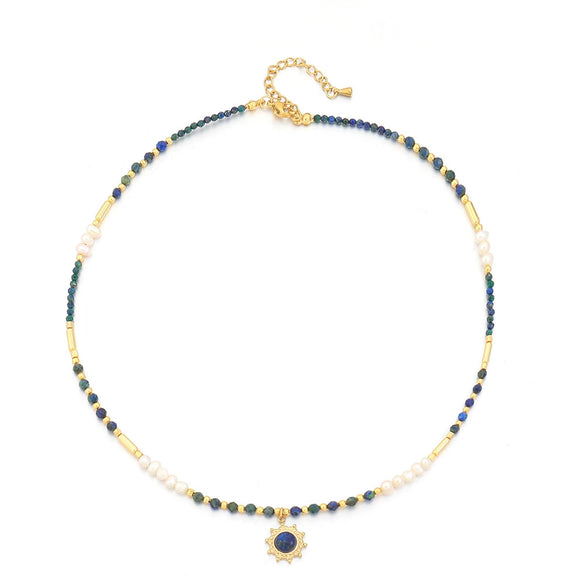 Wholesale Necklace Natural Stone Freshwater Pearl Geometric Handmade Light Luxury