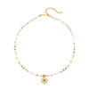 Wholesale Necklace Natural Stone Stainless Steel Copper Geometric Sunflower Handmade For Women