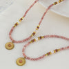 Wholesale Necklace Natural Stone Stainless Steel Copper Geometric Sunflower Handmade For Women