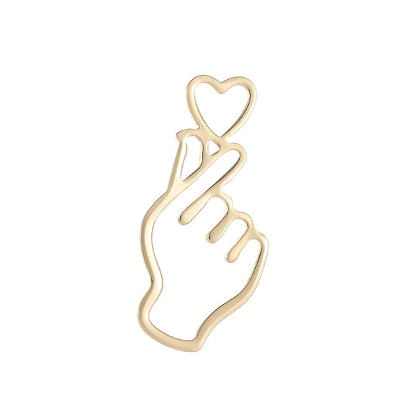 Wholesale Necklace Pendant Accessories Copper 14K Gold Plated Heart Shaped Simple Style