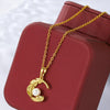 Wholesale Necklace Pendant Alloy Light Luxury Geometric 24K Gold Electroplated Imitation Pearl Design