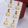 Wholesale Necklace Pendant Alloy Light Luxury Geometric 24K Gold Electroplated Imitation Pearl Design
