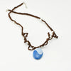 Wholesale Necklace Pendant Glass Glaze Niche Geometric Heart Twisted Chain