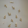Wholesale Necklace Pendant S925 Sterling Silver K Gold Plated Letter Shaped With Zirconia Lovely Style