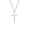 Wholesale Necklace Pendant Silver 925 Sterling Simple Glossy Cross Electroplated Box Chain