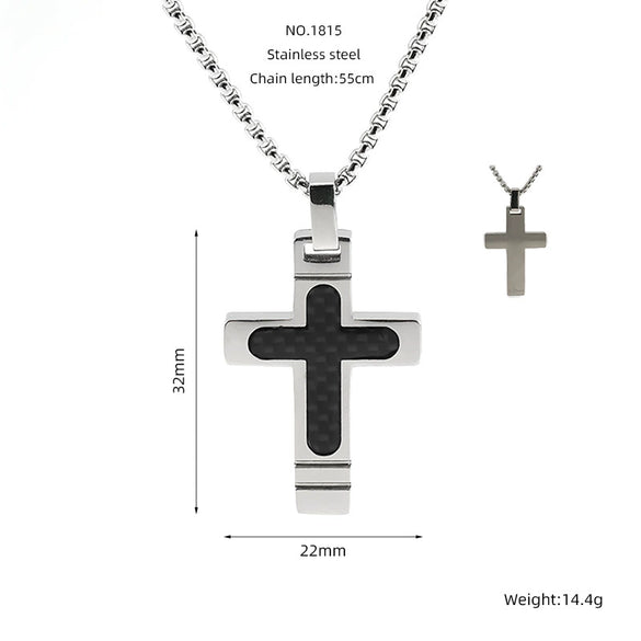 Wholesale Necklace Pendant 316L Stainless Steel 316L Stainless Steel Geometric Hiphop Style Electroplated Unisex