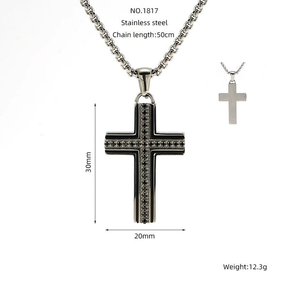 Wholesale Necklace Pendant 316L Stainless Steel 316L Stainless Steel Geometric Hiphop Style Electroplated Unisex
