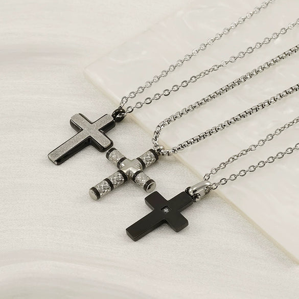 Wholesale Necklace Pendant 316L Stainless Steel 316L Stainless Steel Geometric Hiphop Style Electroplated Unisex