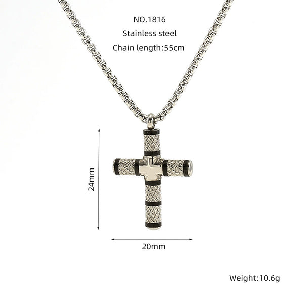 Wholesale Necklace Pendant 316L Stainless Steel 316L Stainless Steel Geometric Hiphop Style Electroplated Unisex