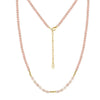 Wholesale Necklace Pink Opal S925 Sterling Silver Geometric Style
