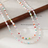 Wholesale Necklace Plastic Pearls Natural Freshwater Pearls Rice Beads Stainless Steel Geometric Style Vacuum Plated