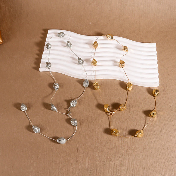 Wholesale Necklace Plastic Resin Geometric Electroplating Elegant Women's