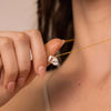 Wholesale Necklace Retro Light Luxury Style Stainless Steel Titanium Steel O Shaped Chain Pear Shaped Square Zircon Electroplated