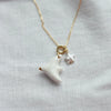 Wholesale Necklace Retro Style Copper Bow Flower Pendant Electroplating