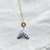 Wholesale Necklace Retro Style Copper Bow Flower Pendant Electroplating