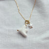 Wholesale Necklace Retro Style Copper Bow Flower Pendant Electroplating
