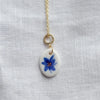 Wholesale Necklace Retro Style Copper Bow Flower Pendant Electroplating