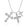 Wholesale Necklace S925 Silver Copper Geometric Cross Multilayer Hiphop Retro Electroplated