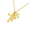 Wholesale Necklace S925 Silver Copper Geometric Cross Multilayer Hiphop Retro Electroplated