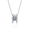Wholesale Necklace S925 Silver Moissanite Ox Head Pendant Geometric Electroplated Cross Chain